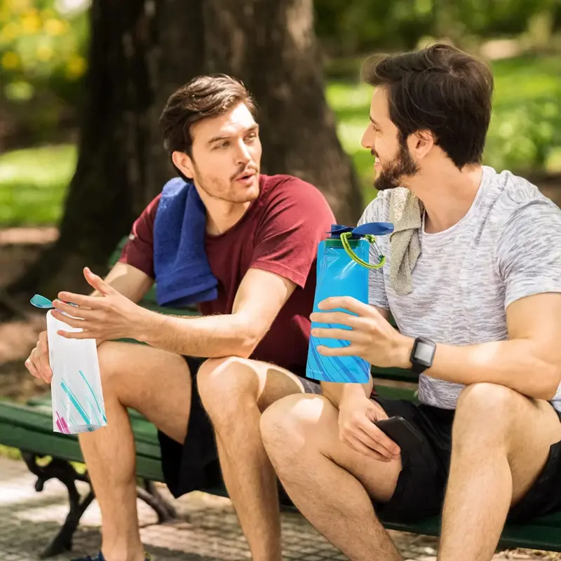 Botol Air Minum Lipat TaffSPORT Outdoor Camping Hiking Drinking Portable Bottle 700ml 2