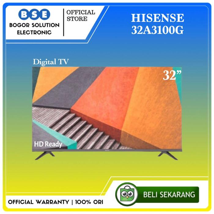 Gambar TV Hisense 32 Inci 32A3100G HD Ready Digital TV LED 32 Inch Hisense 32A3100 dari Bogor Solution Electronic Kota Bogor Tokopedia