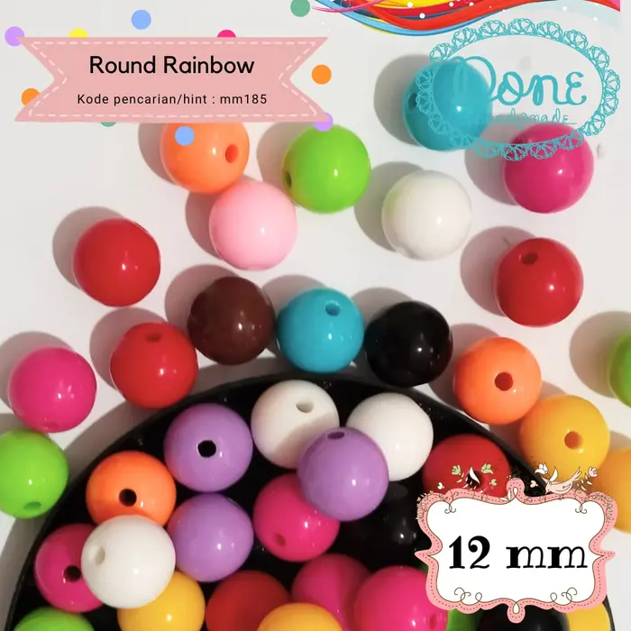 Gambar Done handymade manik bulat manik round rainbow bedas diy meronce mm185 - diameter 6mm dari Done Handymade Kota Administrasi Jakarta Barat 4 Tokopedia