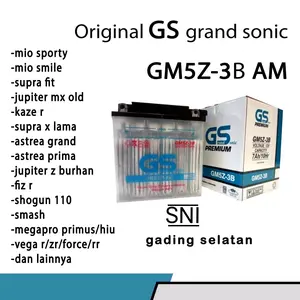 Aki basah GS GM5Z 3B 7 Amper Supra X 100 , Smash , Mega Pro Primus , Shogun 110 7 Amper Grand Sonic Motorcycle
