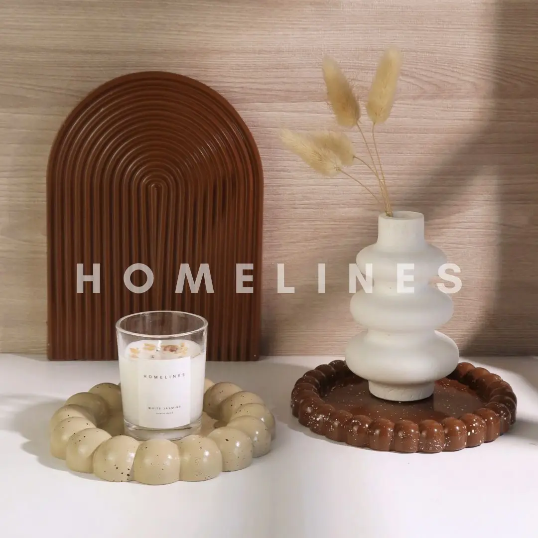 Homelines Coaster Bubble Puffy Aesthetic | Tatakan Gelas Gelembung | Alas Lilin | Pajangan Rumah Korea | Hiasan Meja