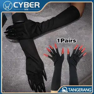 41cm Sarung Tangan Kuku Panjang Cosplay All size Sarung Tangan Black Panther Catwomen Panjang