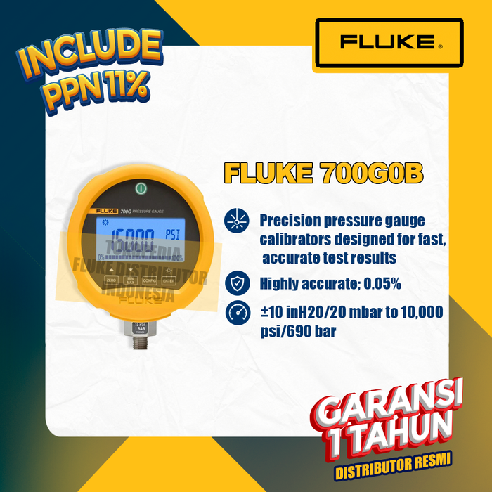 Gambar Fluke 700G08 Pressure Gauge Calibrator dari FlukeDistributorIndonesia Kota Semarang Tokopedia