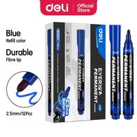 Gambar Deli Spidol Permanent Warna / Permanent Marker 2.5mm EU216 - Blue dari Deli Stationery Indonesia Kab. Tangerang 1 Tokopedia