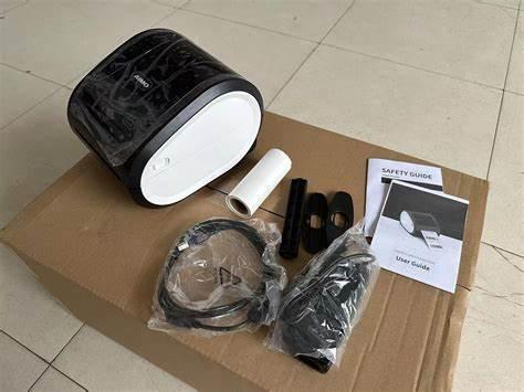 AIMO D520 Barcode Label Printer Thermal Printer Resi Sticker Inkless Tanpa Tinta 110 mm A6 6