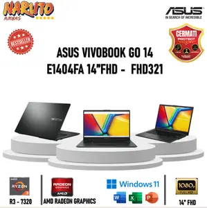 ASUS Vivobook Go 14 E1404fa Ryzen 3 7320 8GB 256GB Windows 11 + OHS 14.0" Full HD