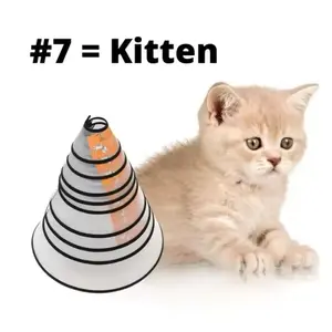 15-19cm 8.5cm Kerah Pelindung Leher Anjing Kucing Pet Collar Cone Corong Premium Pet Protective Collar Cat Dog Animal Neck Recovery Cone Collar Anti Bite Lick Wound | E-07 7#| SKU 7.002.0132