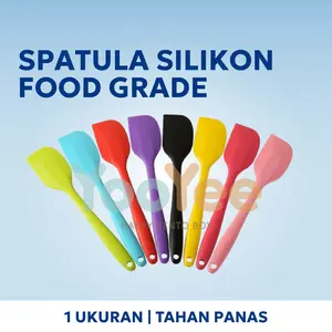 Spatula Silikon Food Grade Alat Masak Tahan Panas Anti Lengket Import