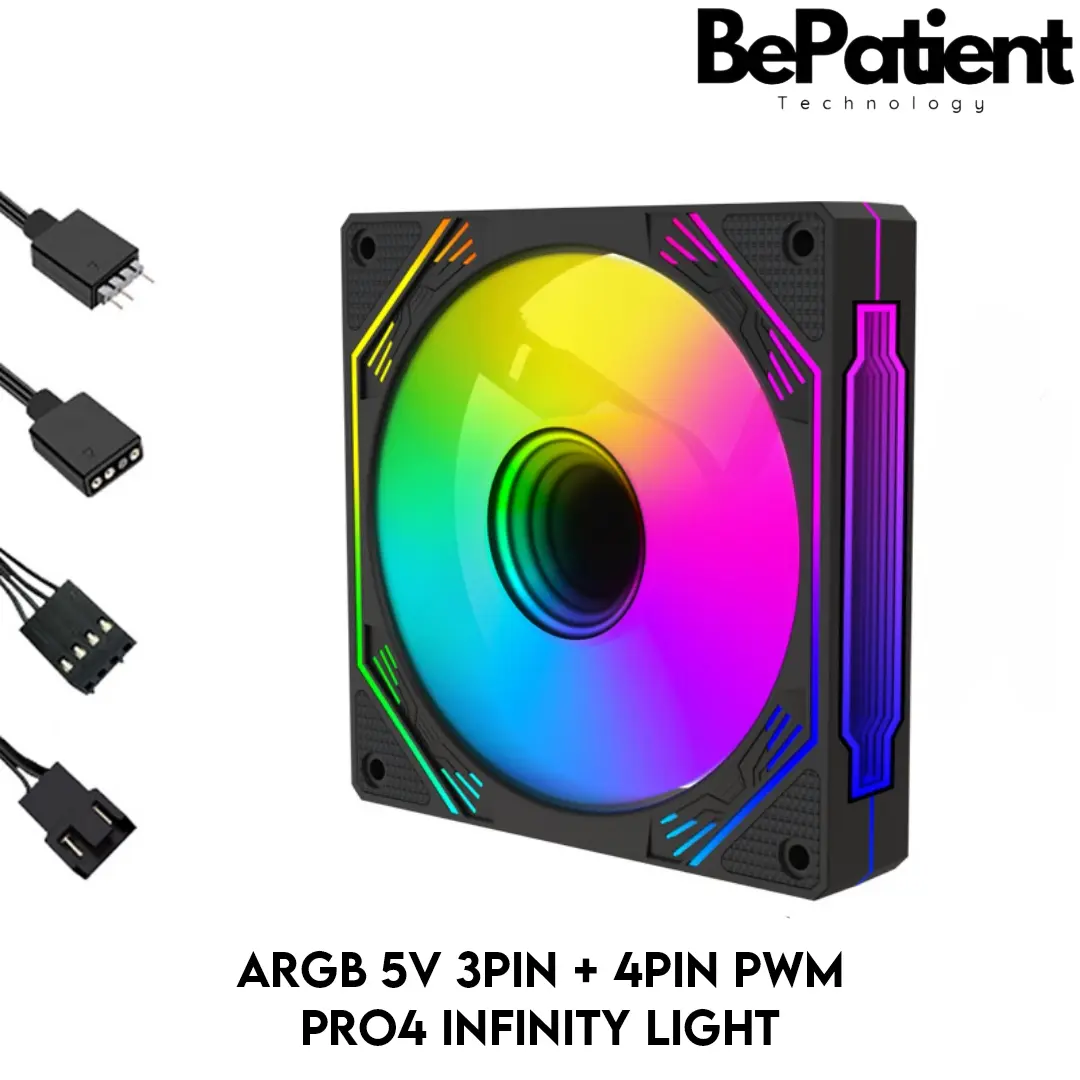 BePatient Fan 12cm ARGB Pro4 Infinity Light 5V 3PIN + 4PIN PWM