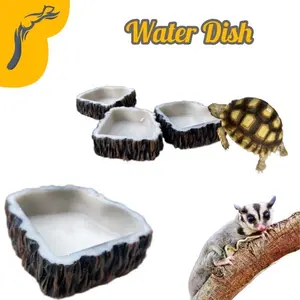 WATER DISH SUGAR GLIDER RESIN REPTILE KURA KURA GECKO ULAR SULCATA