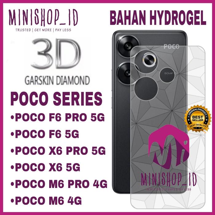 Gambar XIAOMI POCO M6 PRO 4G SKIN DIAMOND GARSKIN BACK SCREEN ANTI GORES dari MINISHOP OFFICIAL Kota Tangerang Tokopedia