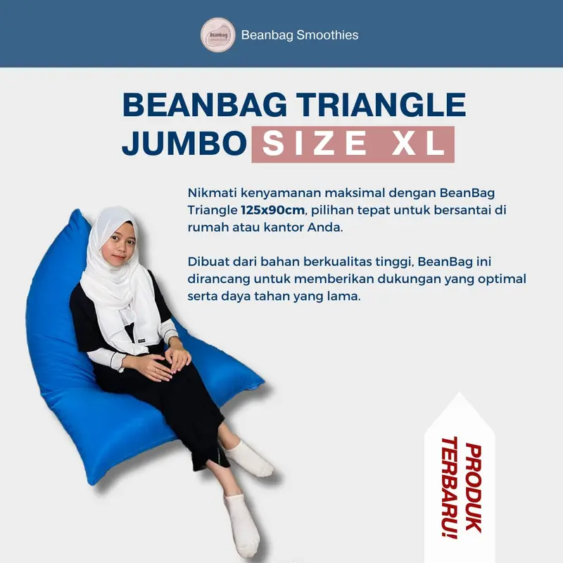 BEANBAG WATERPROFF Triangle Size Large Plus ISI | bean bag waterproof sofa 8