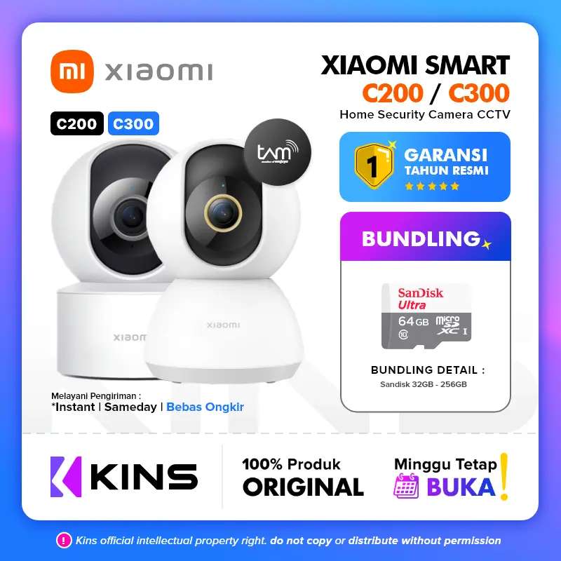 Xiaomi CCTV C200 1080p / C300 2K Smart Camera Mi Home Security 360