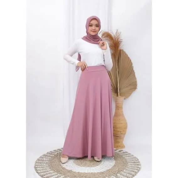 Rok Payung Panjang Wanita Rok Lebar Premium Size XXL 2