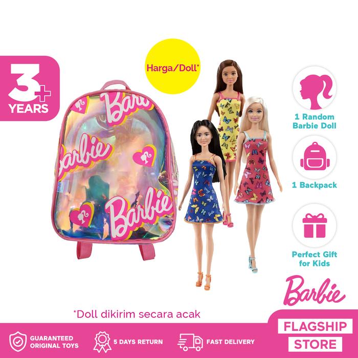 Gambar [CLEARANCE SALE 12.12] Barbie Bag Gifting Set New Co-pack - Mainan Boneka Anak Perempuan dari Barbie Indonesia Kota Tangerang Tokopedia