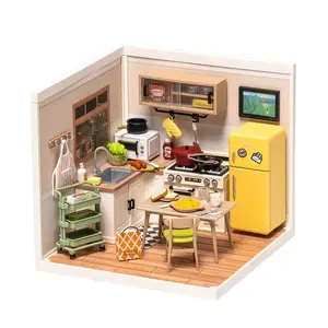 Rolife Super Creator Happy Meals Kitchen Plastic Miniature DW008