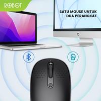 Gambar ROBOT Mouse USB 2.4G Wireless & Bluetooth 5.0 Dual Mode ROBOT M360 - Hitam dari Reformasi Computer Kota Administrasi Jakarta Barat 4 Tokopedia