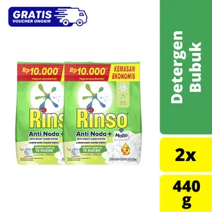 Rinso Molto Detergen Bubuk Classic Fresh 440G Twinpack-[LAUNDRY MAJAPAHIT]
