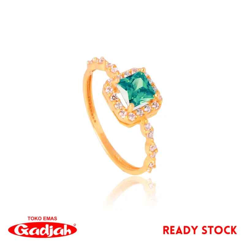 Cincin Emas Solitaire Persegi - Toko Emas Gadjah 0