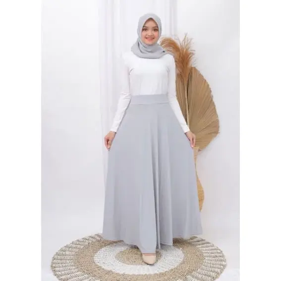 Rok Payung Panjang Wanita Rok Lebar Premium Size XXL 7