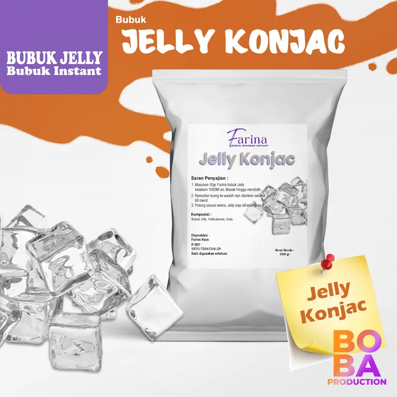 Jelly Konyaku Plain 1kg - Bubuk Topping Minuman 0