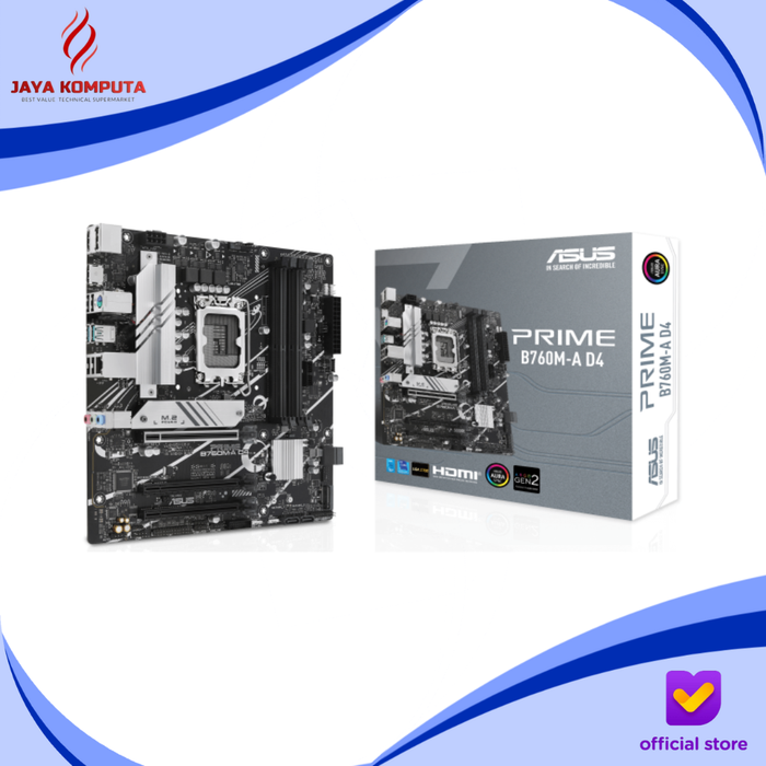 Gambar Motherboard ASUS PRIME B760M-A D4 LGA 1700 dari Jaya Komputa Kota Administrasi Jakarta Pusat Tokopedia