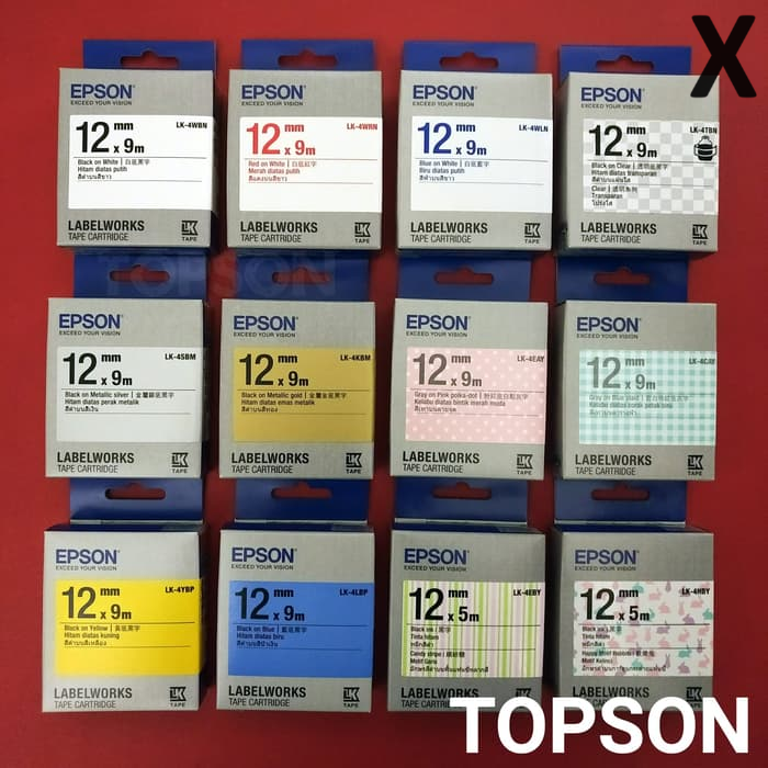 Gambar Epson 12mm Tape Cartridge for Epson labelWorks Printer dari Topson_NEW Kota Administrasi Jakarta Pusat Tokopedia