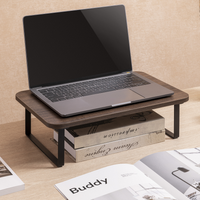 Gambar STAND MONITOR BRATECK STB-111-01 For Monitor & Laptop 13-32 inch - Teak & Matte Black dari Techno Computer Bali Kota Denpasar 2 Tokopedia