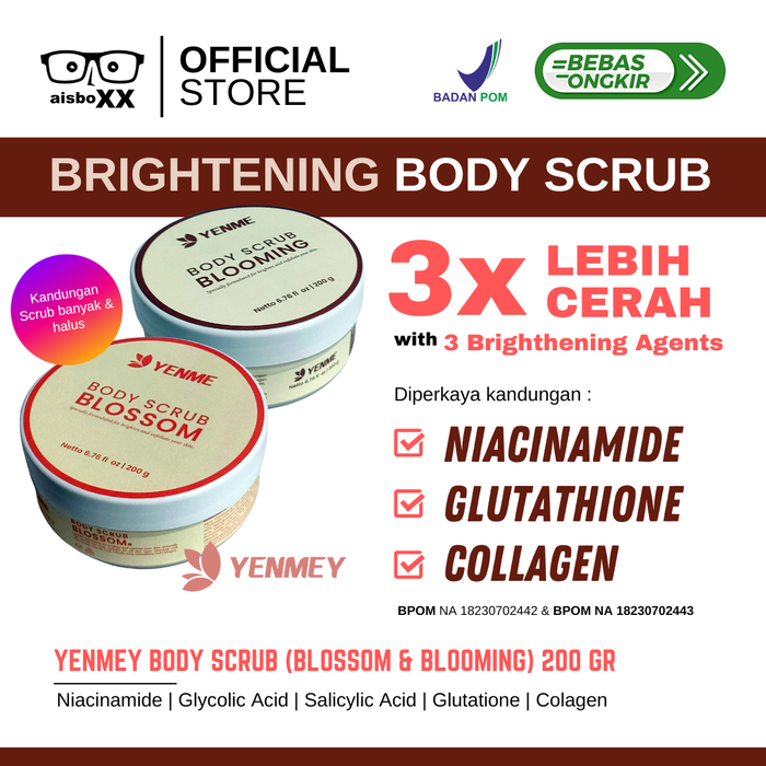 Jual Yenmey Gentle Exfoliating Lulur Body Scrub Spa Skincare Perawatan  Tubuh dan Kulit Pemutih Badan Niacinamide Glutathione Collagen Whitening  Brithening Anti Aging MOisturizing Glowing Healthy BPOM Murah - Blossom