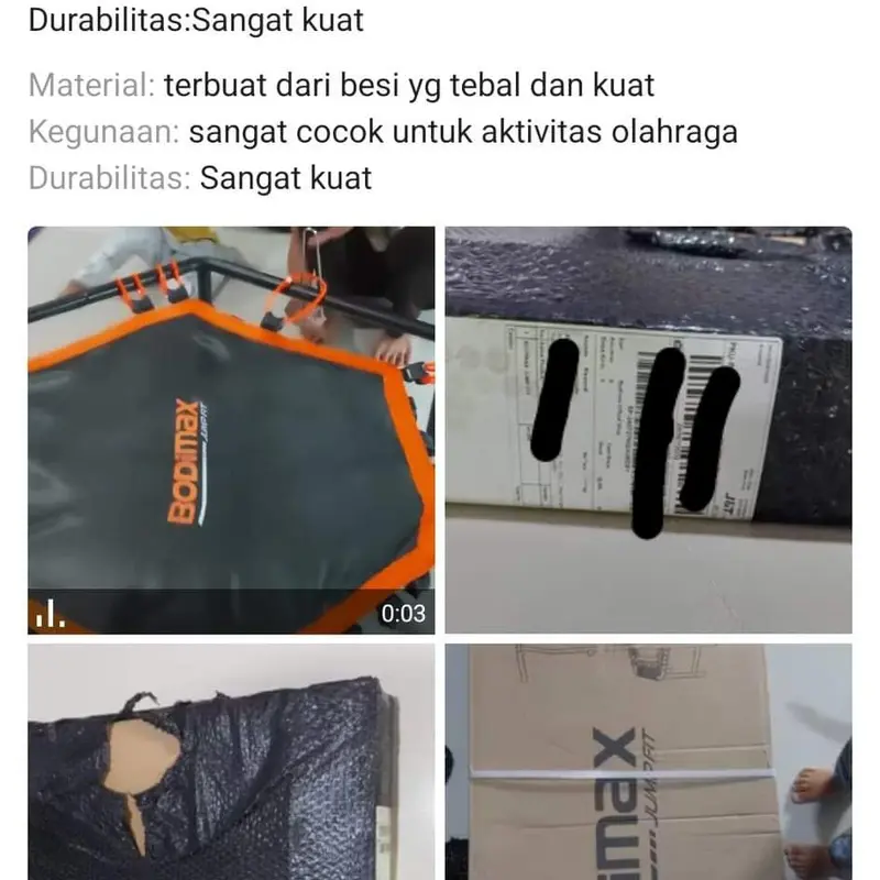 Bodimax Jump Fit Trampoline Alat Olahraga Portable, Area Lompatan Luas dan Stabil kokoh dan kuat untuk anak dan dewasa 6