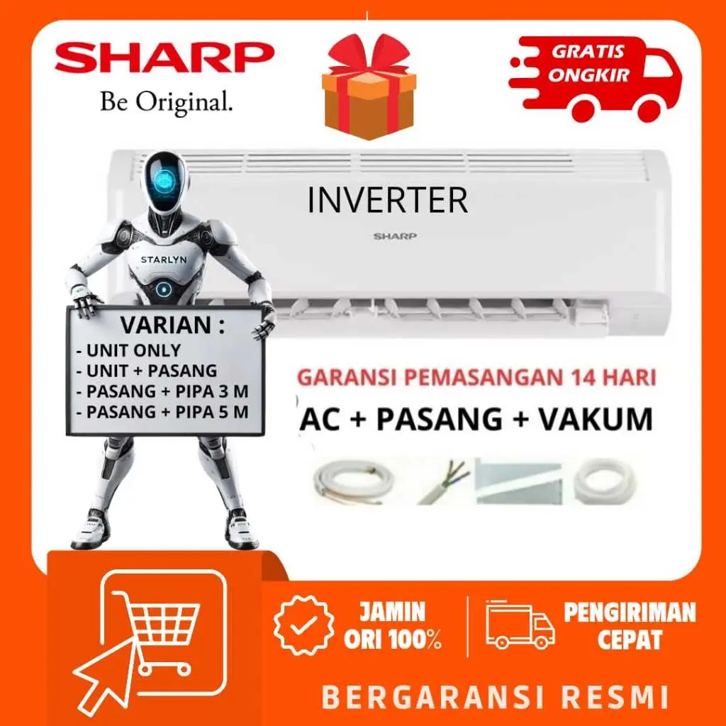 AC SHARP AU/AH X6BEY 1/2 PK INVERTER AU - X6BEY 0,5PK