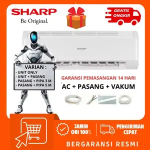 SHARP AC Sharp 0.5 PK 1/2 PK 05BEY Garuda Series Unit Only & Pasang Pipa 3M/5M Superjet Remote Control Garansi 3 Tahun