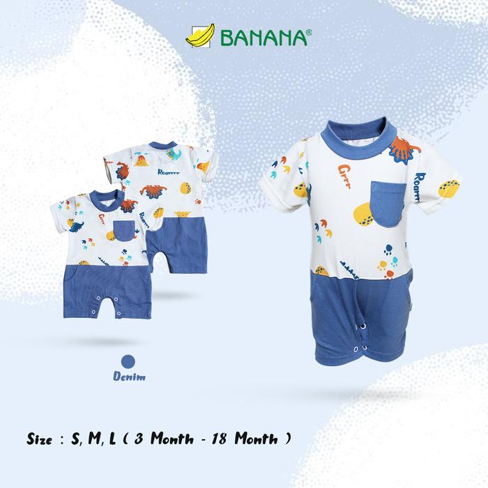 Gambar BANANA Jumper kantong printing dino cream bayi laki-laki - XS dari BANANA Official Store Kota Administrasi Jakarta Timur Tokopedia