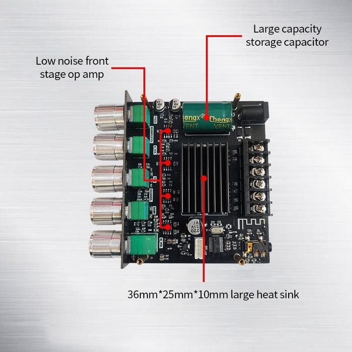 ZK-MT21 Amplificador de Audio Bluetooth Subwoofer V2.1