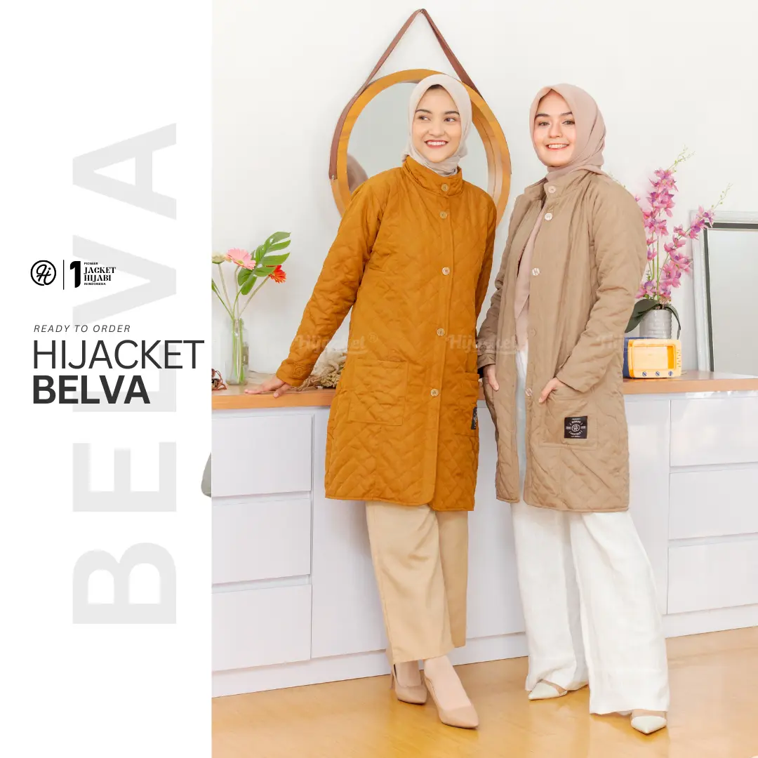 Hijacket Belva - Jaket Tebal Musim Dingin Hoodie Outer Wanita muslimah