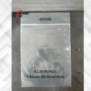 PLASTIK LAUNDRY SEPATU/ PLASTIK KLIP POND/ PLASTIK ZIPLOCK 20x30+6 25x35+7 30x38+7cm