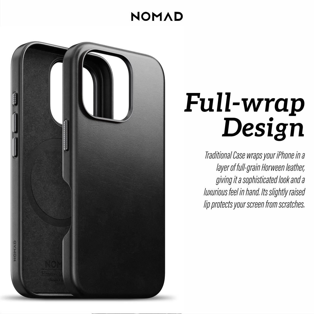Nomad iPhone 16 Pro Case Magsafe Traditional Leather Case - Brown NM01392385