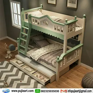 tempat tidur anak perempuan tingkat
