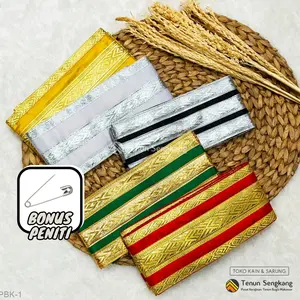 Sabuk Ikat Pinggang Pabbekkeng Adat Bugis Makassar Motif Garis PBK-1