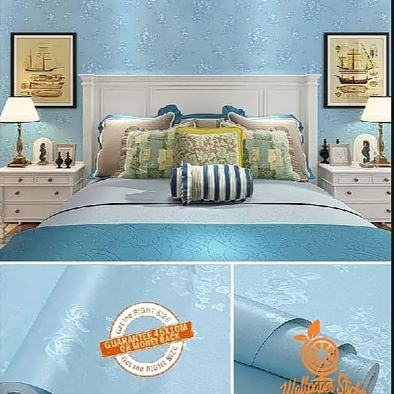 WALLPAPER DINDING TERMURAH MOTIF PUTIH POLOS MEWAH UKURAN 10 M X 45 CM 1