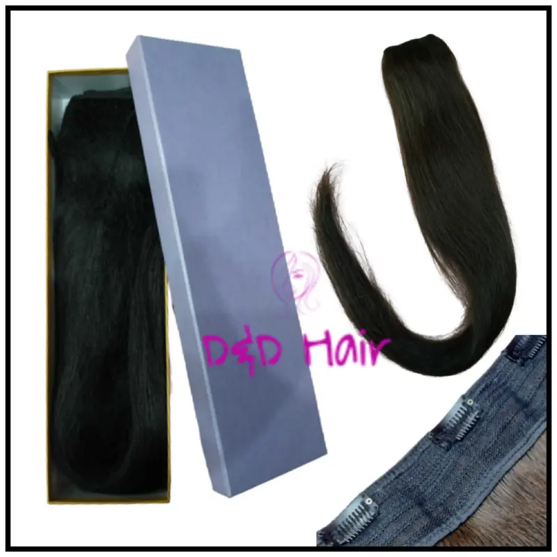 Hairclip Asli Panjang 60cm - Lightbrown - 100℅ asli Kualitas Premium 1
