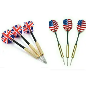 JARUM PANAHAN DART - PANAH DART GAME BESI ISI 3 MOTIF BENDERA ORIGINAL