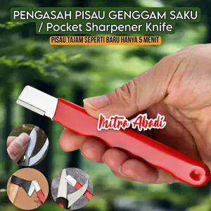 Pengasah Pisau Genggam Saku / Pocket Sharpener Knife / Alat Asah Pemangkas Kebun Gunting Kapak Portable