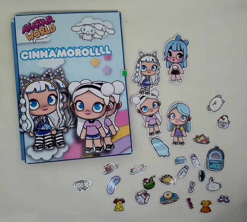 Avatar World Paper Doll House Sanrio Busy Book Kuromi Cinnamoroll Hello Kitty Mainan Edukasi Anak DIY Quiet Book 1