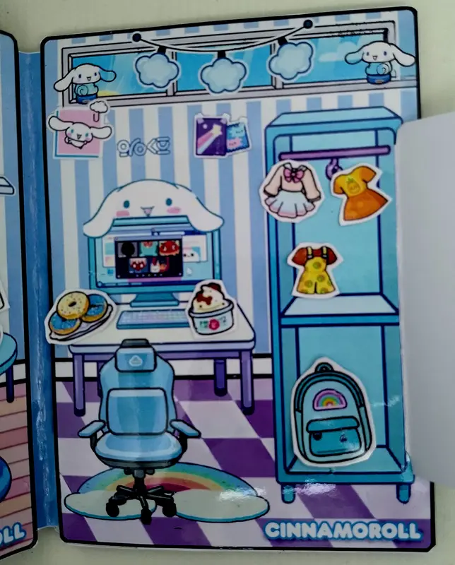 Avatar World Paper Doll House Sanrio Busy Book Kuromi Cinnamoroll Hello Kitty Mainan Edukasi Anak DIY Quiet Book 3