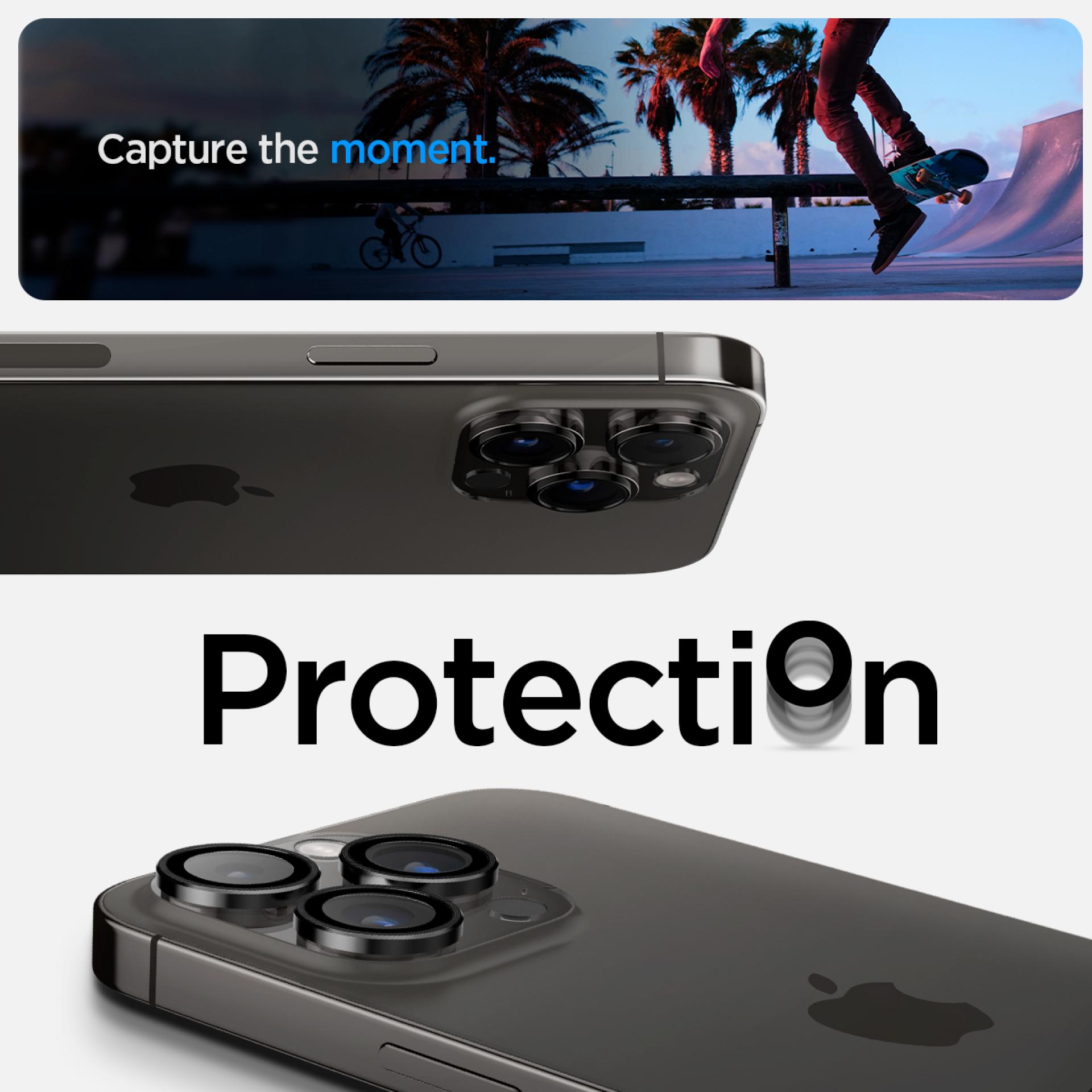Spigen iPhone 16 Pro Max / 16 Pro Camera Lens Protector with Tray 2 Pack GlastR EZ Fit Optik Pro - L-Series AGL05217-OLD