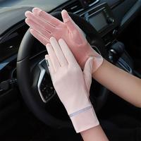 Gambar HAYYLIFE Gloves - Summer Sunscreen Gloves Women's Thin Ice Silk Anti UV Dew Finger Touch Screen Driving and Riding Anti slip Mid length Breathable PN-FBA5115 - Ungu dari hayylife Kab. Tangerang 4 Tokopedia
