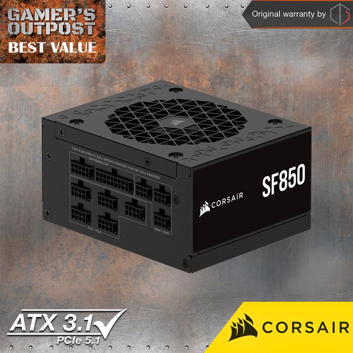 Gambar CORSAIR SF Series SF850 80 Plus Platinum ATX 3.1 PCIe 5.1 SFX Power Supply dari Gamer's Outpost Kota Administrasi Jakarta Pusat Tokopedia