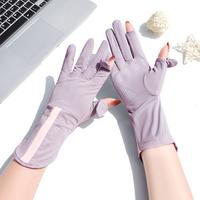 Gambar HAYYLIFE Gloves - Summer Sunscreen Gloves Women's Thin Ice Silk Anti UV Dew Finger Touch Screen Driving and Riding Anti slip Mid length Breathable PN-FBA5115 - Ungu dari hayylife Kab. Tangerang 5 Tokopedia