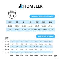 Gambar Homeler Celana Dalam Pria Dewasa 1 Box Isi 3 Pcs HL-102 - HL-102, S dari Homeler Official Store Kota Tangerang Selatan 4 Tokopedia
